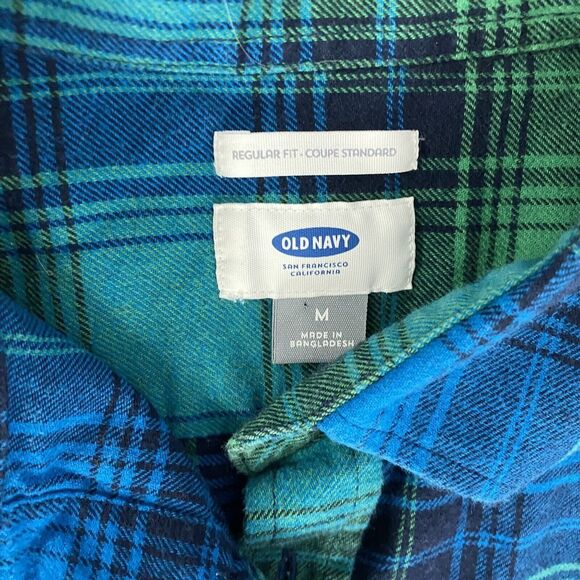 Upcycled Flannel Shirt Womens Medium Shacket Jeep Green Plaid Mechanic Off Road - Picture 13 of 16